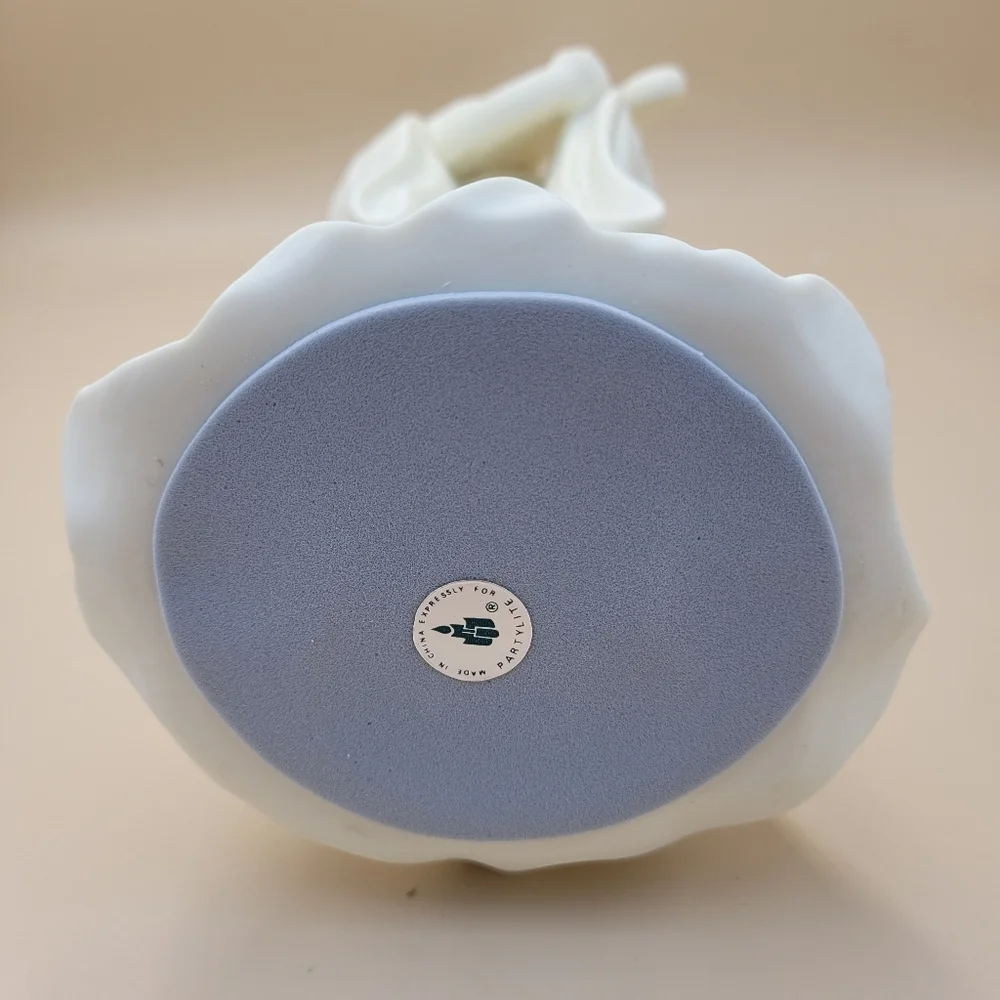 PartyLite Lyrical Angel P0461 Taper Candle Holder Harp Wings Retired Vintage
